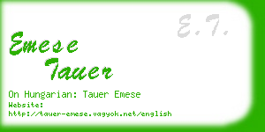 emese tauer business card